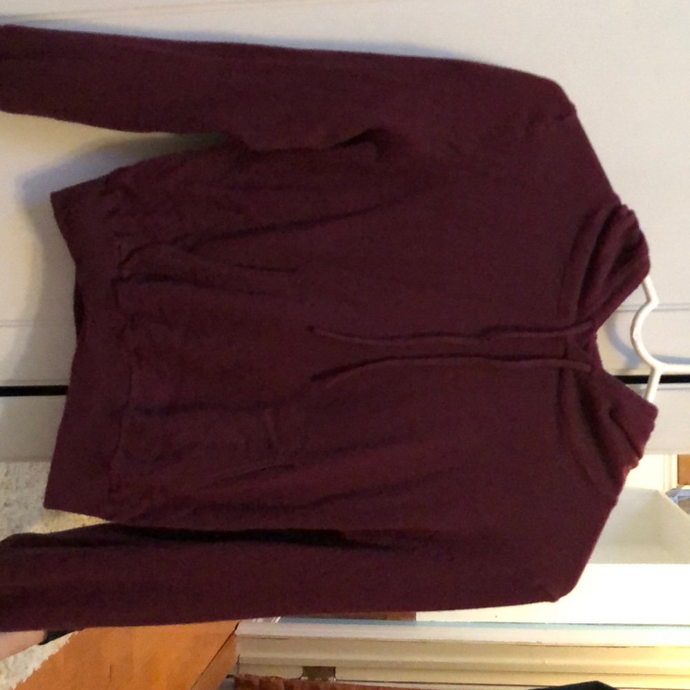 Cropped Maroon Hoodie